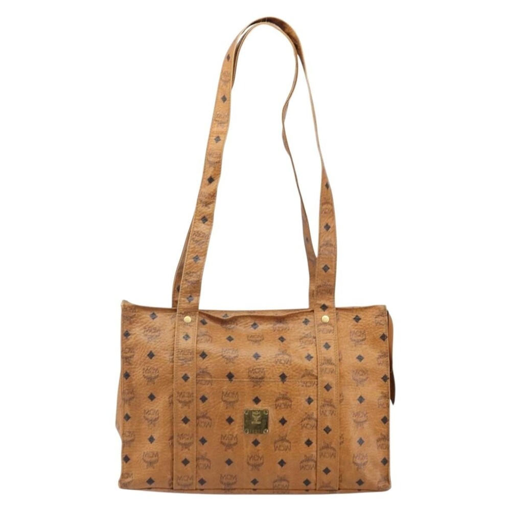 MCM Logogram Visetos Tote Bag Brown